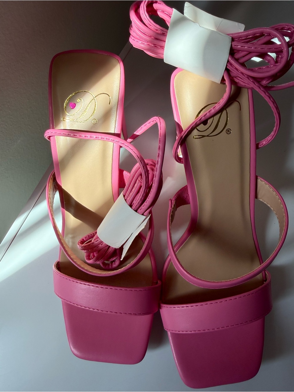 Pink Heel Sandals - Picture 2 of 7